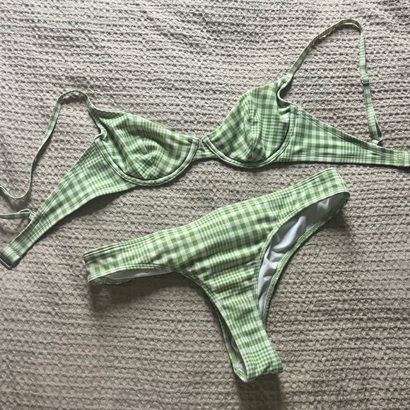 Urban Outfitters Out From Under Gingham Bikini, Size S P - Picture 2 of 6